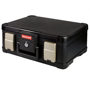 Feuerfeste Wasserdichte Dokumentenbox Geldkassette 40,7 x 32,0 x 16,6 cm, schwarz , DIN A4